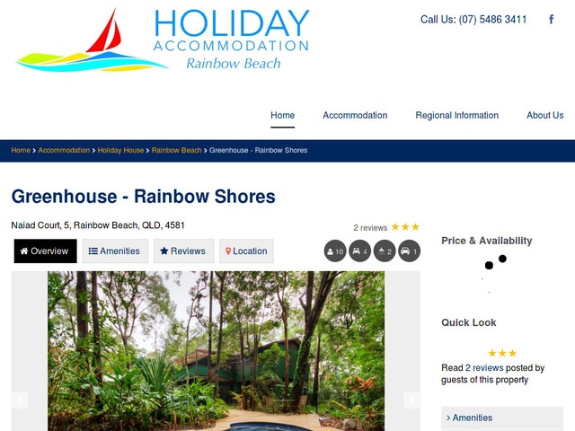 http://www.accommodationrainbowbeach.com.au/accommodation/Rainbow-Beach/House/365-Greenhouse-Rainbow-Shores/