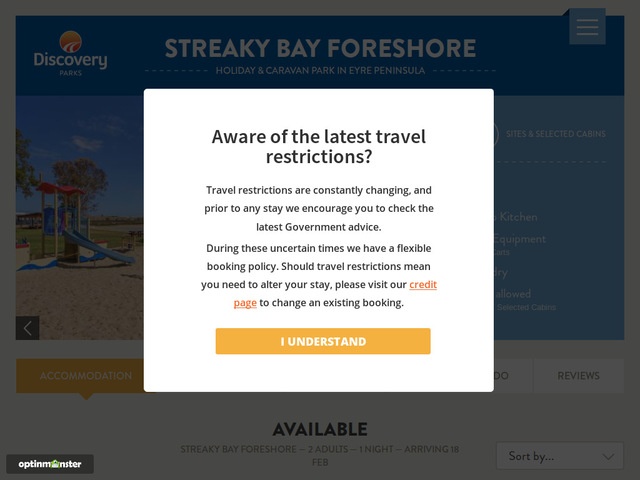 http://www.discoveryholidayparks.com.au/caravan-parks/south-australia/eyre-peninsula-streaky-bay-foreshore