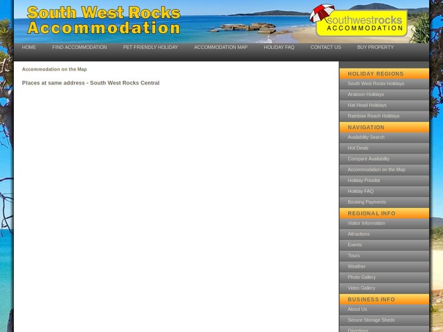 http://www.southwestrocksaccommodation.com.au/yesbookit?mod=site-map-list&map=Map-2&lat=-30.8853&lon=153.0425