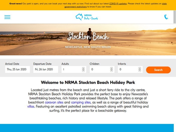 http://www.nrmaparksandresorts.com.au/stockton-beach