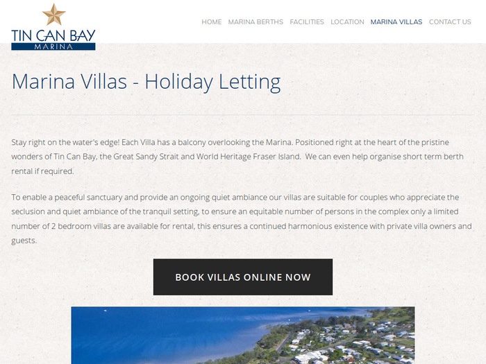 http://www.tincanbaymarina.com.au/marina-villas-holiday-letting/
